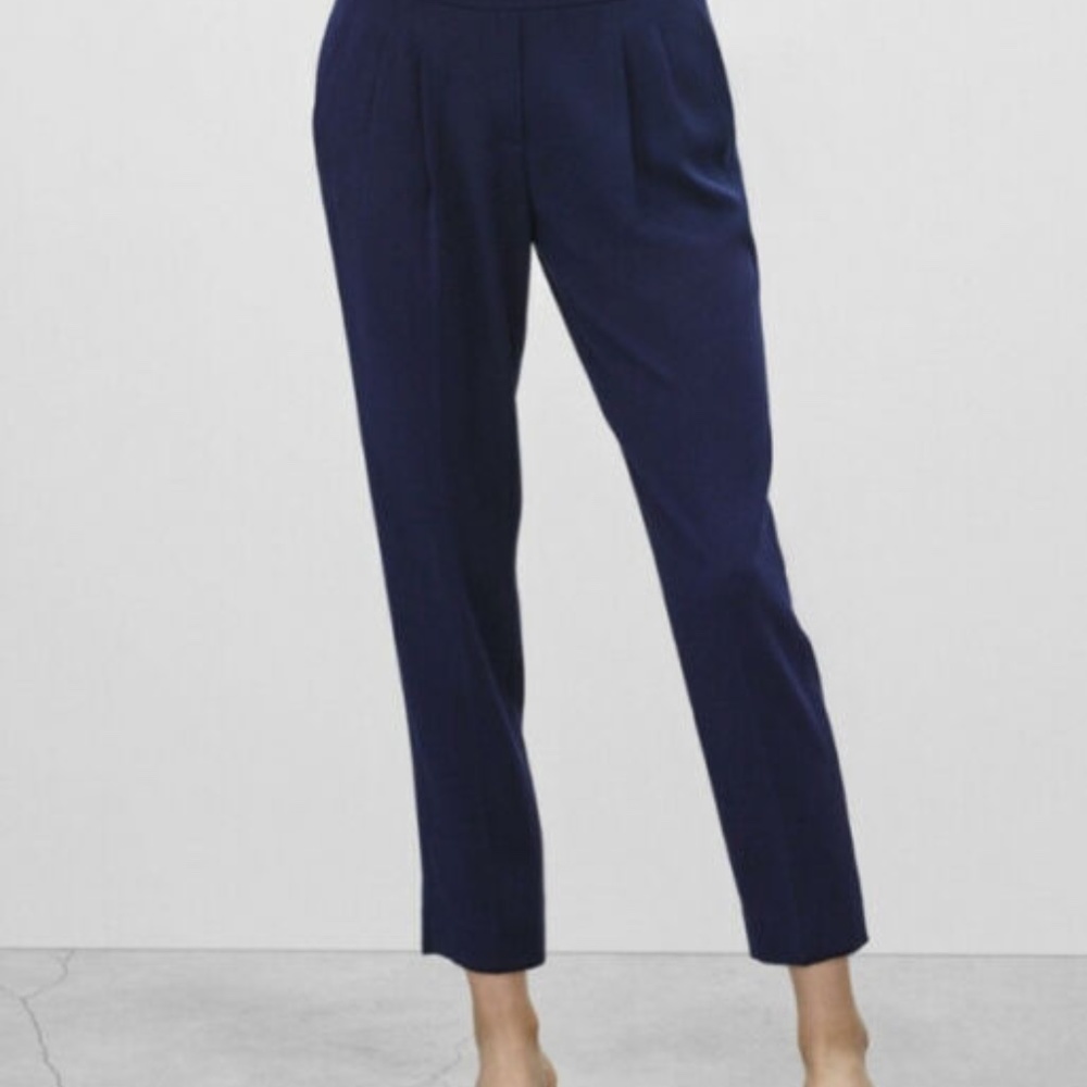 Aritzia Babaton Cohen Pant Cropped Pant Navy Sz 2